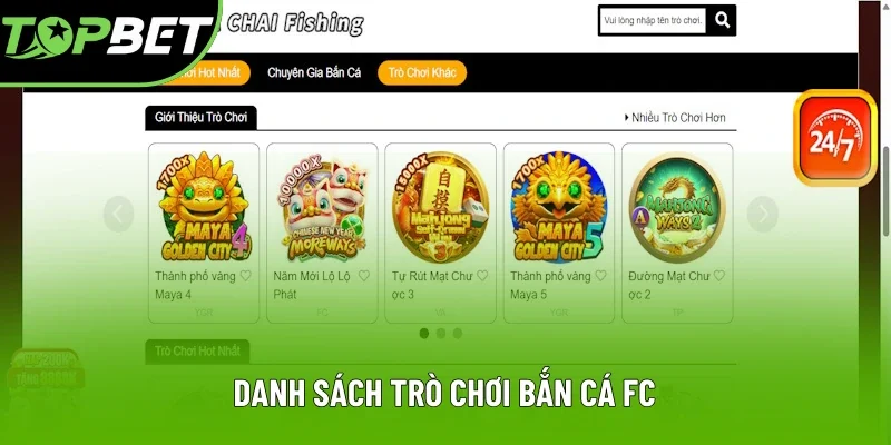 Danh sách sản phẩm hút khách của đơn vị